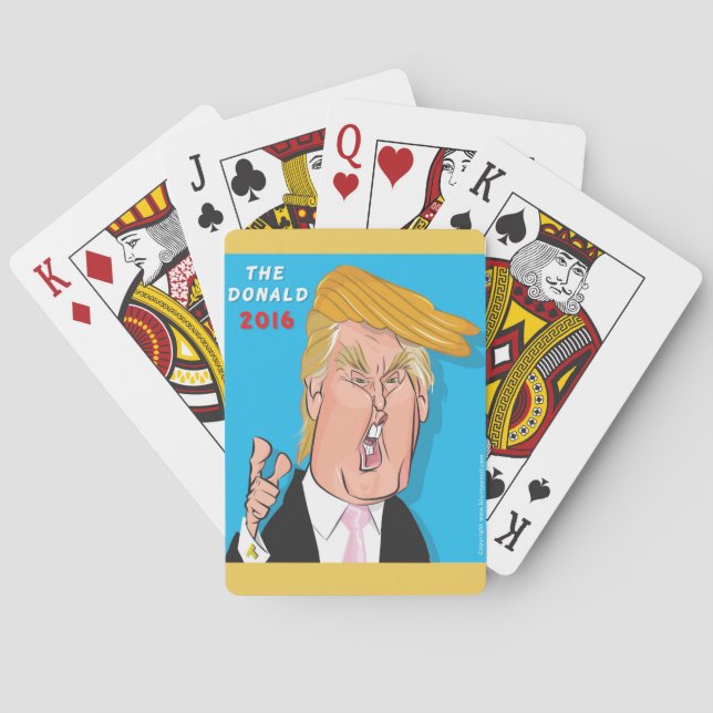 Donald Trump Cartoon playing cards. Cards (Back)