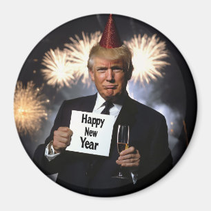 Donald Trump Celebrates New Year’s in Style Magnet