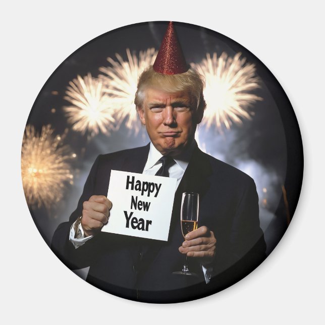 Donald Trump Celebrates New Year’s in Style Magnet (Front)