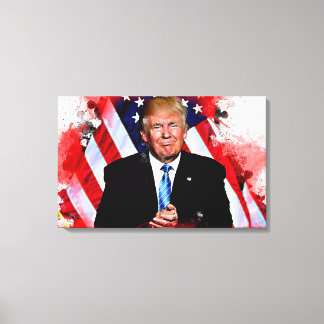 Donald Trump Celebration Painting Canvas Print