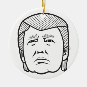 donald trump ceramic ornament