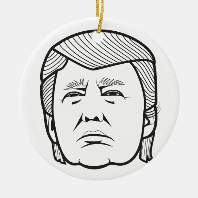 donald trump ceramic ornament (Front)