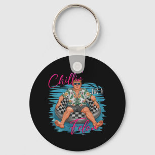 Donald Trump Chillin' Like A Felon Summer 2024 1  Keychain