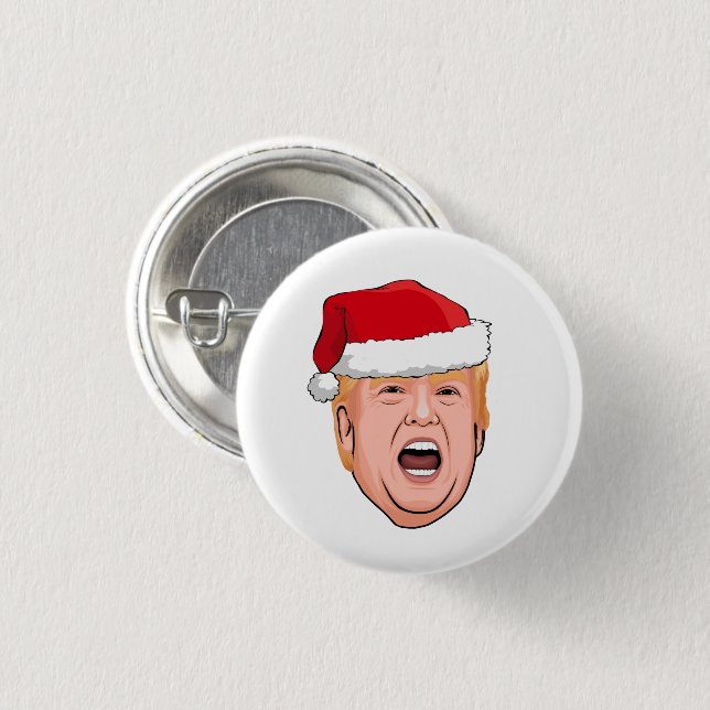 DONALD TRUMP Christmas 1 Inch Round Button (Front & Back)