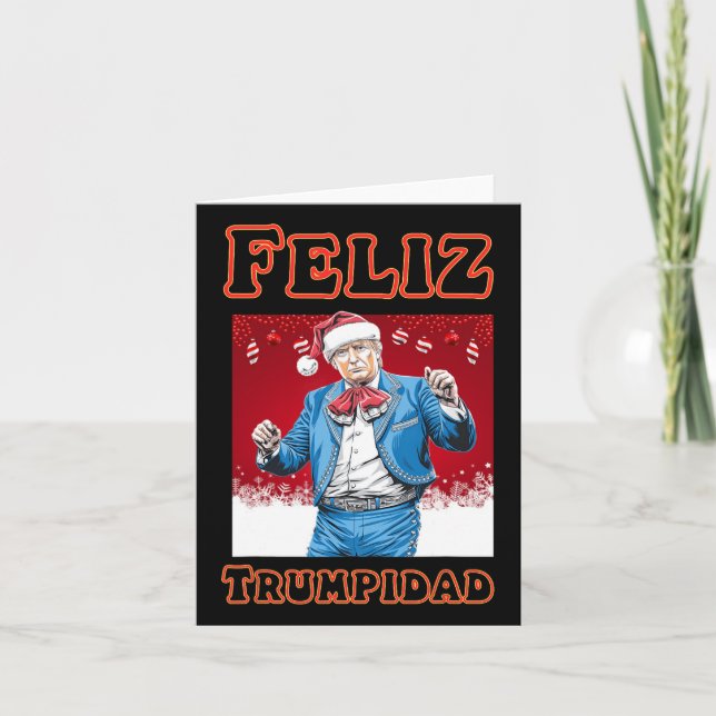 Donald Trump Christmas Feliz Trumpidad  Card (Front)