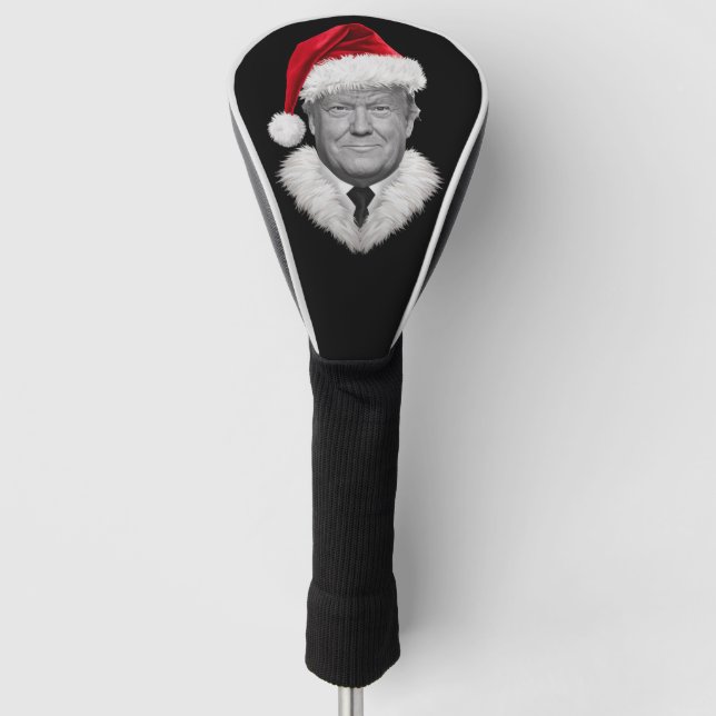 Donald Trump Christmas Funny Santa Hat Gift  Golf Head Cover (Front)
