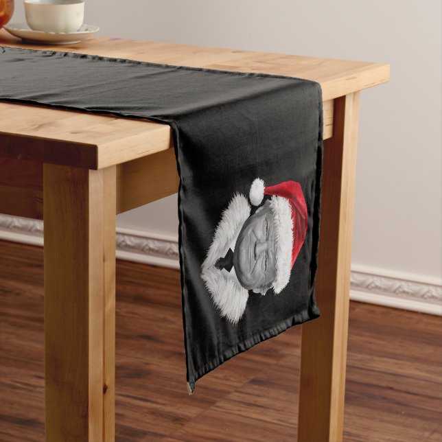 Donald Trump Christmas Funny Santa Hat Gift  Short Table Runner (In Situ)