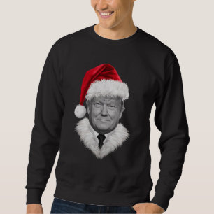 Donald Trump Christmas Funny Santa Hat Gift Sweatshirt