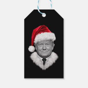 Donald Trump Christmas Funny Santa Hat Gift  Tags
