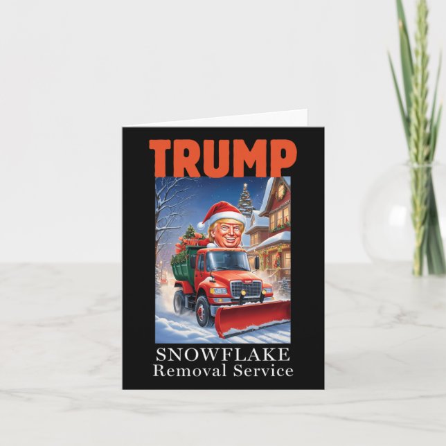 Donald Trump Christmas Funny Snowflake Removal  Card (Front)