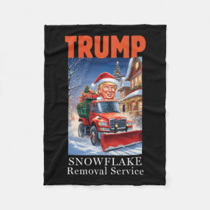 Donald Trump Christmas Funny Snowflake Removal Fleece Blanket