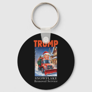 Donald Trump Christmas Funny Snowflake Removal  Keychain