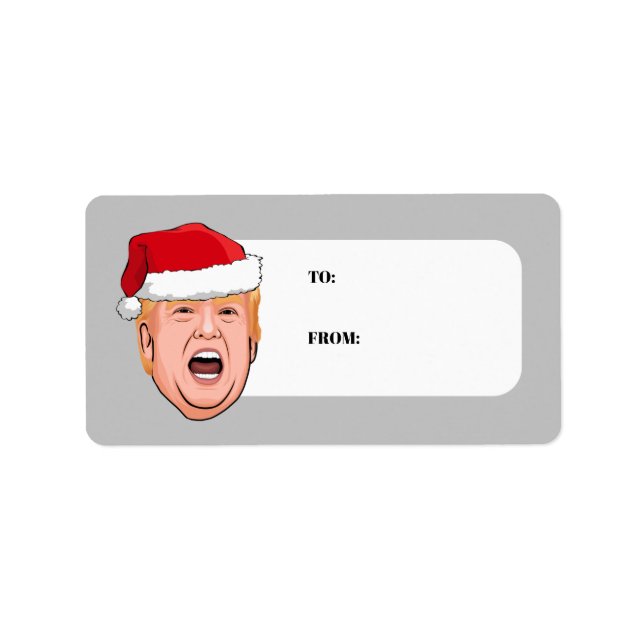 DONALD TRUMP Christmas Label (Front)