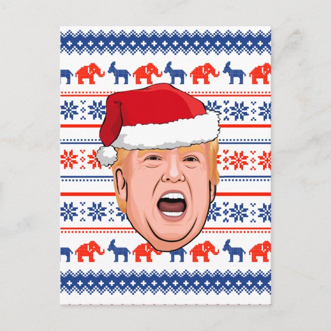 DONALD TRUMP Christmas Postcard (Front)