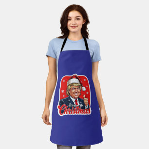 Donald Trump Christmas Santa Claus Art Apron
