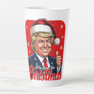 Donald Trump Christmas Santa Claus Art Latte Mug