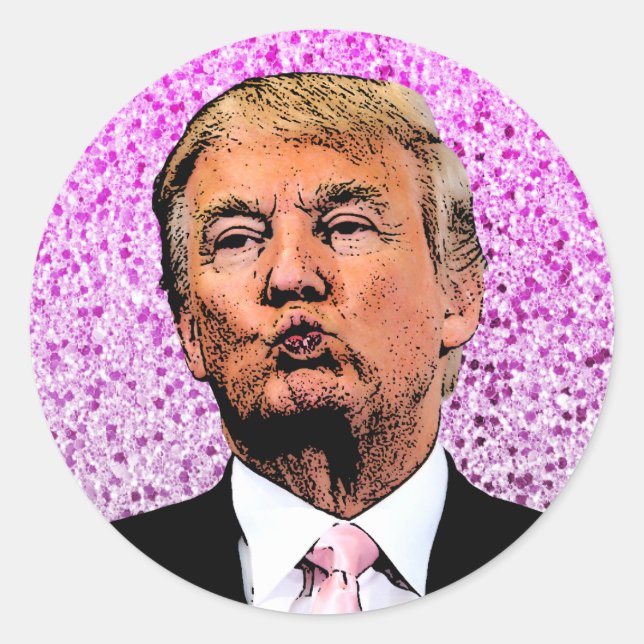 DONALD TRUMP CHRISTMAS SEALED WITH A KISS STICKERS (Front)