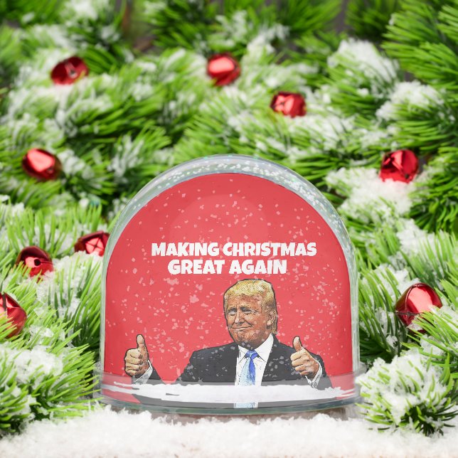 DONALD TRUMP CHRISTMAS SNOW GLOBE (Christmas)