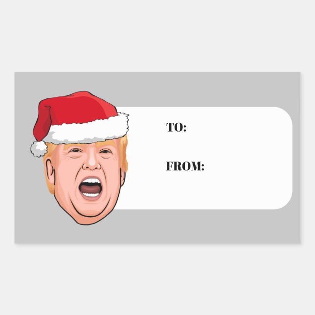DONALD TRUMP Christmas Sticker (Front)