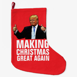 DONALD TRUMP CHRISTMAS STOCKINGS, Funny Large Christmas Stocking