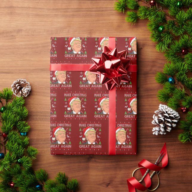 Donald Trump Christmas Wrapping Paper (Holiday Gift)