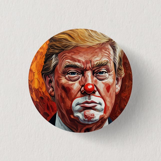 donald trump clown  1 inch round button (Front)
