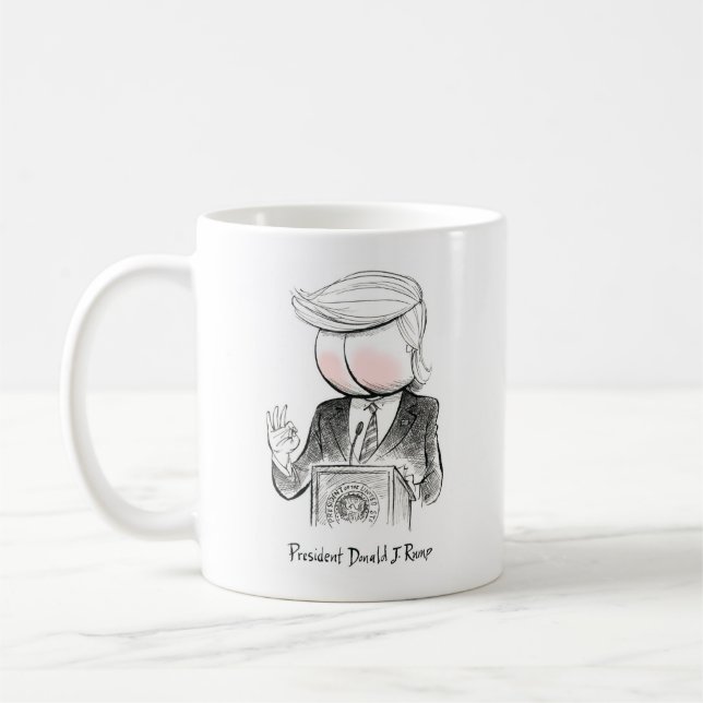 Donald Trump comme tasse du Président Donald J. (Gauche)