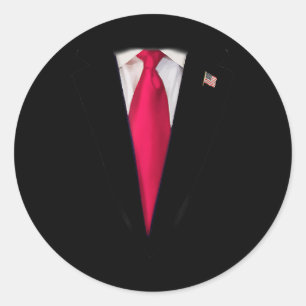 Donald Trump Costume Trump Halloween Costume Wigs Classic Round Sticker