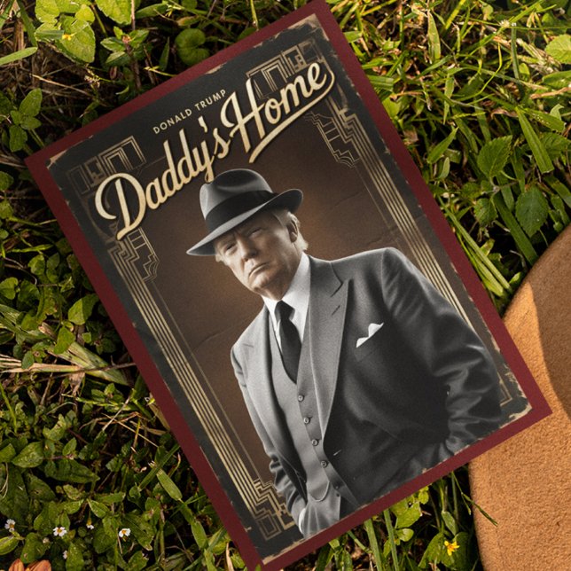 Donald Trump Daddy's Home Funny Christmas MAGA Postcard (Creator Uploaded)