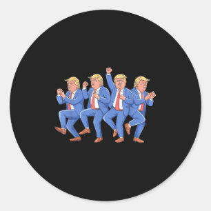 Donald Trump Dance 4th Of July Trump 2025  Classic Round Sticker