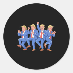 Donald Trump Dance 4th Of July Trump 2025 Classic Round Sticker