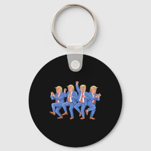 Donald Trump Dance 4th Of July Trump 2025  Keychain