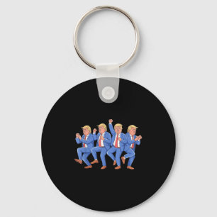 Donald Trump Dance 4th Of July Trump 2025 Keychain
