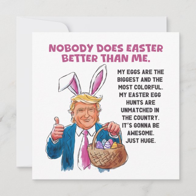 Donald Trump Easter  Holiday Card (Front)