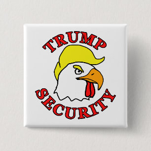 Donald Trump Election Security 2 Inch Square Button