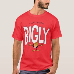 Donald Trump Emoji - I Love America Bigly T-Shirt