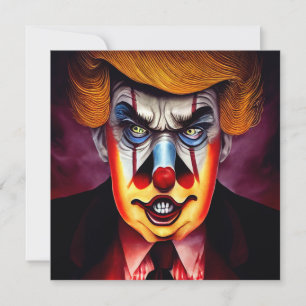 Donald Trump evil clown Card