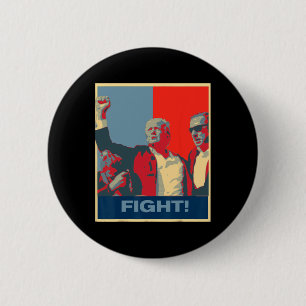 Donald Trump Fight Artwork Stand Strong Usa 2 Inch Round Button