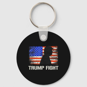 Donald Trump Fight Fighting Fighters Supporters Am Keychain