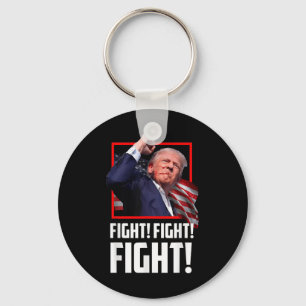 Donald Trump Fight Fighting Fighters Supporters Am Keychain