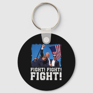 Donald Trump Fight Fighting Fighters Supporters Am Keychain