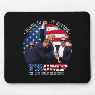 Donald Trump Fight Jesus Is My Saviour Trump Is My Mouse Pad