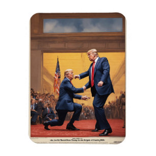 Donald trump fighting against a weak opponent Joe  Magnet