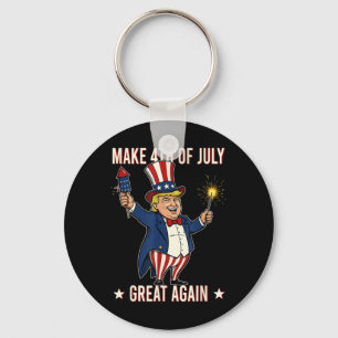Donald Trump Fireworks Make 4th Of July Great Agai Keychain