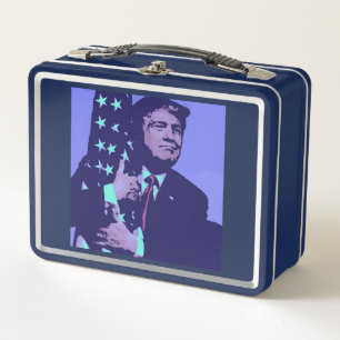 Donald Trump Flag Hugger  Metal Lunch Box
