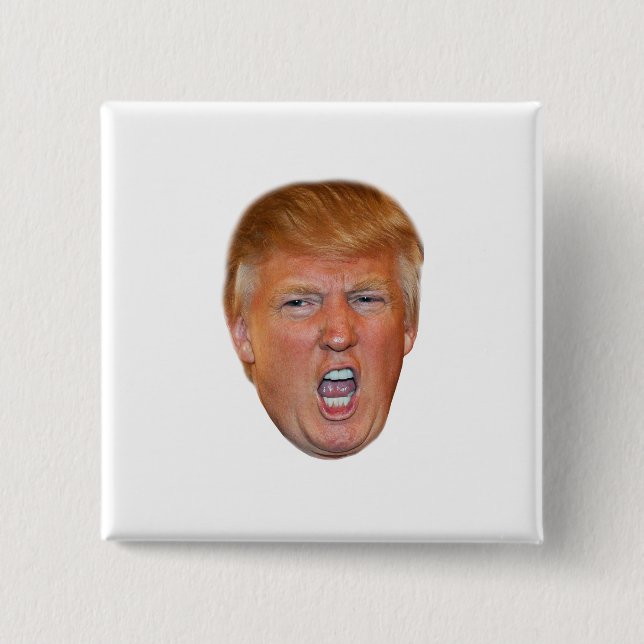 Donald Trump floating head 2 Inch Square Button (Front)