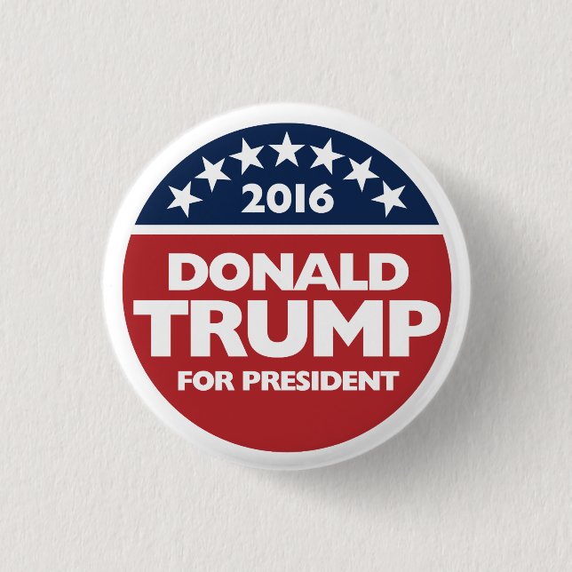 Donald Trump for president 2016 1 Inch Round Button (Front)