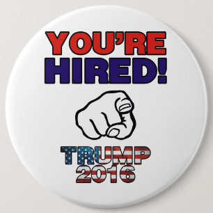 Donald Trump For President 2016 6 Inch Round Button