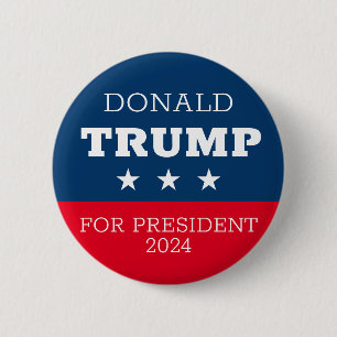 Donald Trump For President 2024 2 Inch Round Button