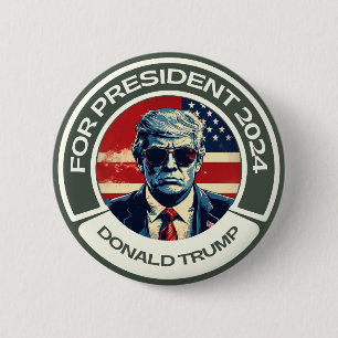 Donald Trump for president 2024 2 Inch Round Button